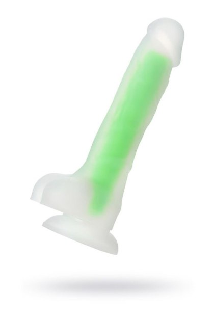 Beyond by Toyfa Wade Glow - świecące dildo, zielone, 14,5 cm