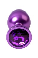 Purple anal plug TOYFA Metal,with a amethyst colored gem Metal by TOYFA Purple anal plug TOYFA Metal,with a amethyst colored gem Metal by TOYFA