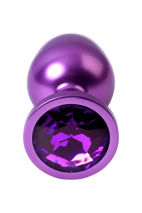 Purple anal plug TOYFA Metal,with a amethyst colored gem Metal by TOYFA Purple anal plug TOYFA Metal,with a amethyst colored gem Metal by TOYFA