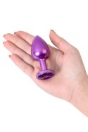 Purple anal plug TOYFA Metal,with a amethyst colored gem Metal by TOYFA Purple anal plug TOYFA Metal,with a amethyst colored gem Metal by TOYFA