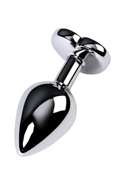 Silver anal plug with purple gem heart-shaped Metal by TOYFA Silver anal plug with purple gem heart-shaped Metal by TOYFA