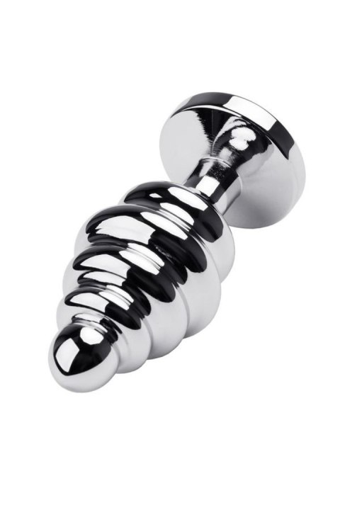 Silver anal plug with red gem Metal by TOYFA Silver anal plug with red gem Metal by TOYFA