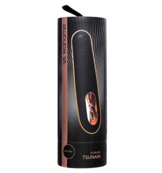 Unrealistic vibrator WANAME D-SPLASH TSUNAMI, silicone, black, 18.3 cm WANAME D-SPLASH