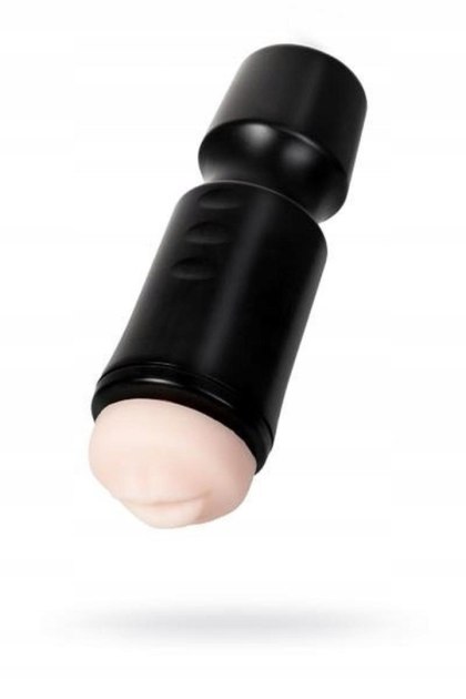 A-Toys - masturbator usta w czarnej tubie, 24 cm