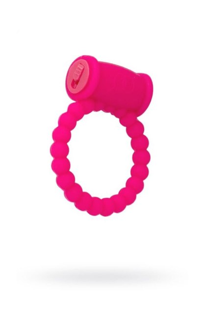 A-Toys - wibrujący pierścień na penisa, 3,5 cm, różowy