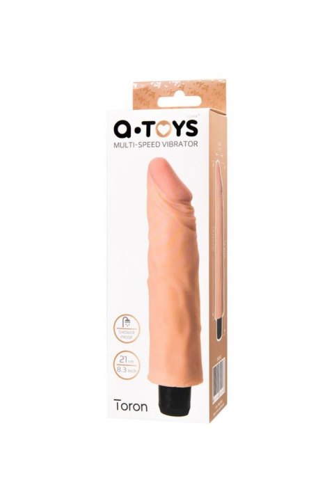 A-TOYS, Realistic vibrator, TPE, Multi-speed, 19 cm Toyfa A-TOYS, Realistic vibrator, TPE, Multi-speed, 19 cm Toyfa