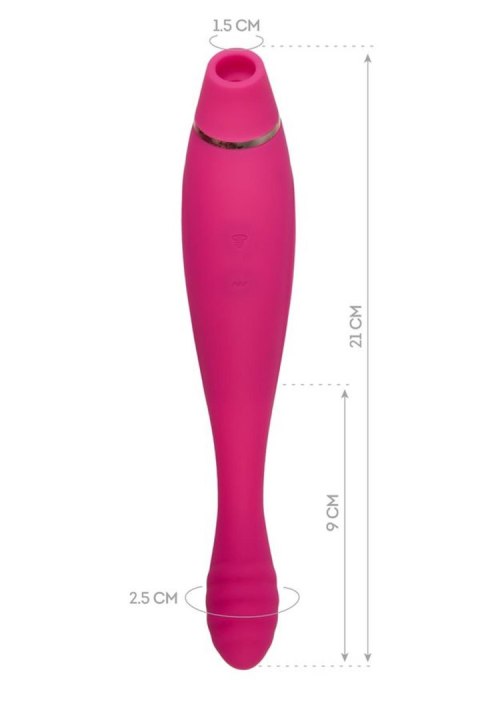 JOS Danvi vibrator with vacuum wave stimulation, silicone, pink, 21.5 cm JOS JOS Danvi vibrator with vacuum wave stimulation, silicone, pink, 21.5 cm JOS