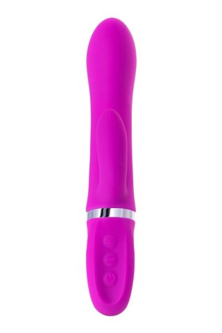 JOS JOLY, Vibrator with clitoral stimulator with WOW mode, silicone, fuchsia, 19.6 cm JOS