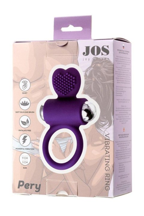 JOS PERY, Vibrating ring with cilia, silicone, violet, 9 cm JOS JOS PERY, Vibrating ring with cilia, silicone, violet, 9 cm JOS
