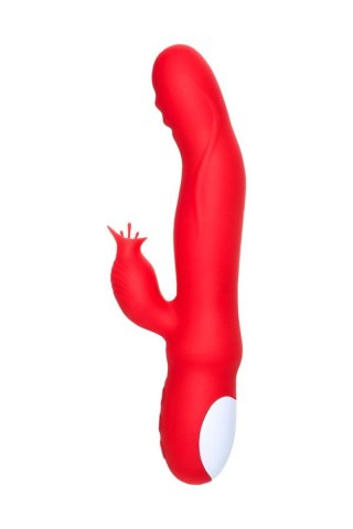 JOS Redli vibrator with moving head, silicone, red, 21 cm JOS
