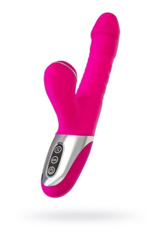 JOS Thrusting and sucking vibrator To-Frolly, silicone, pink, 21,5cm JOS