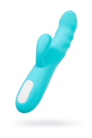 JOS Vibrator-rotator with clitoral stimulation JOS MERRY-SWI, silicone, blue, 20.7 cm JOS