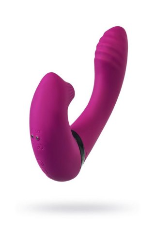 JOS Vibrator with clitoral stimulator JOS Spin, silicone, purple, 23 cm JOS