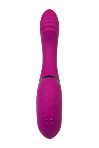 JOS Vibrator with clitoral stimulator JOS Spin, silicone, purple, 23 cm JOS