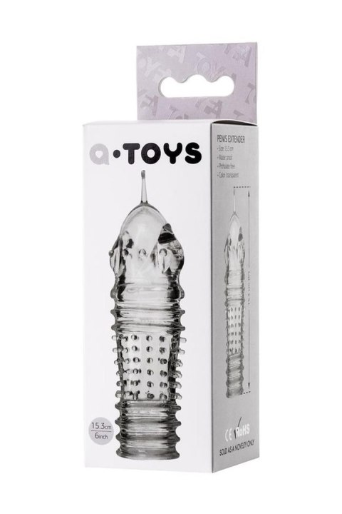 A-TOYS, Penis Sleeve, TPR, Transparent, 15.3 cm Toyfa A-TOYS, Penis Sleeve, TPR, Transparent, 15.3 cm Toyfa