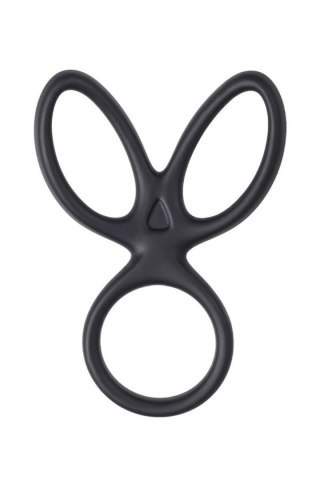 A-TOYS Triple penis ring KRAKEN, silicone, black, 10 cm A-Toys