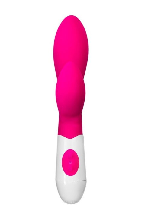 A-TOYS, Vibrator Lilu with Clitoral Stimulator, Silicone, Pink, 20 cm, 10 speeds, 2xAAA A-Toys