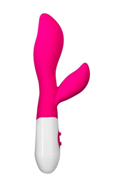 A-TOYS, Vibrator Lilu with Clitoral Stimulator, Silicone, Pink, 20 cm, 10 speeds, 2xAAA A-Toys