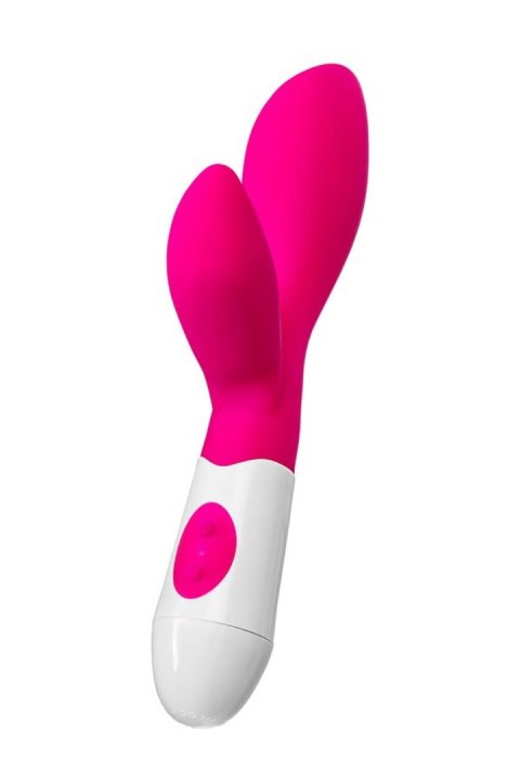 A-TOYS, Vibrator Lilu with Clitoral Stimulator, Silicone, Pink, 20 cm, 10 speeds, 2xAAA A-Toys