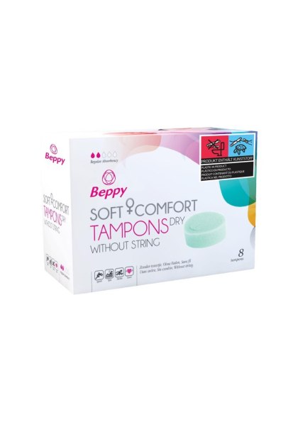 Beppy Soft + Comfort Dry - tampony bez sznurka, 8 szt.