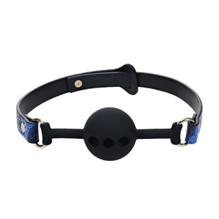Florence Collection - Silicone Ball Gag - Blue SHOTS