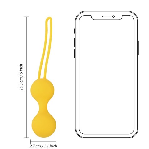 Kegel Ball Exercise Set - Lemonade Yellow SHOTS Kegel Ball Exercise Set - Lemonade Yellow SHOTS