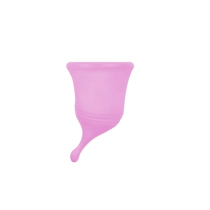Kubeczek menstruacyjny silikonowy w kolorze fuksji, rozmiar S