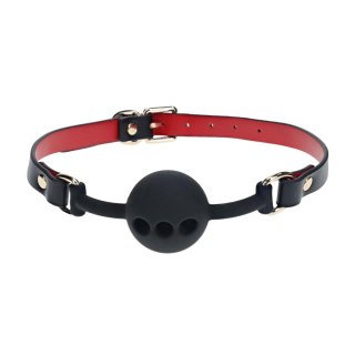 Milan Collection - Silicone Ball Gag - Black/Red SHOTS