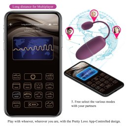 PRETTY LOVE - Nymph, 12 vibration functions Mobile APP Long-distance Control, ABS, 1 AAA battery Pretty Love