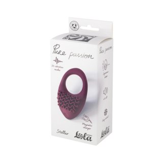 Rechargeable Vibro cockring Pure Passion Stellar Wine Red Lola Games Pure Passion
