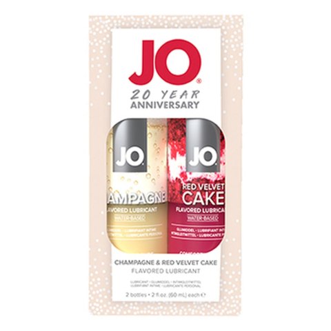 System JO - 20 Year Anniversary Gift Set Champagne & Red Velvet Cake 2 x 60ml Eropartner - INTERSLASH B.V. System JO - 20 Year Anniversary Gift Set Champagne & Red Velvet Cake 2 x 60ml Eropartner - INTERSLASH B.V.