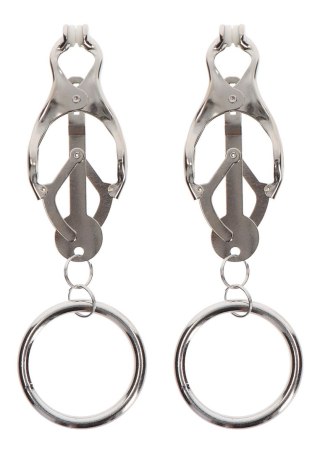 Butterfly Clamps With Ring Silver SCALA