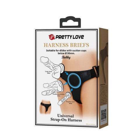 PRETTY LOVE - HARNESS BRIEFS- Bobby, Universal Strap-On Harness Baile