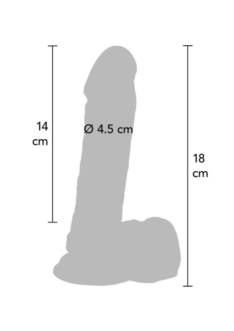 Dildo 7 inch with Balls Black TOYJOY Dildo 7 inch with Balls Black TOYJOY