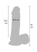Dildo 7in. with Balls Vibrator Light skin tone TOYJOY Dildo 7in. with Balls Vibrator Light skin tone TOYJOY