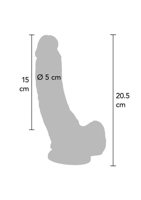Dildo 8 inch with Balls Light skin tone TOYJOY Dildo 8 inch with Balls Light skin tone TOYJOY