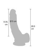 Dildo 8in. with Balls Vibrator Light skin tone TOYJOY