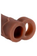 FANTASY X-TENSIONS PERFECT 2 INCH EXTENSION WITH BALL STRAP BROWN TONGA