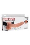 FETISH FANTASY SERIES 9 INCH HOLLOW STRAP-ON WITH BALLS LIGHT TONGA
