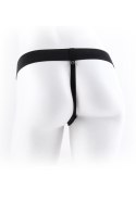 FETISH FANTASY SERIES 9 INCH HOLLOW STRAP-ON WITH BALLS LIGHT TONGA