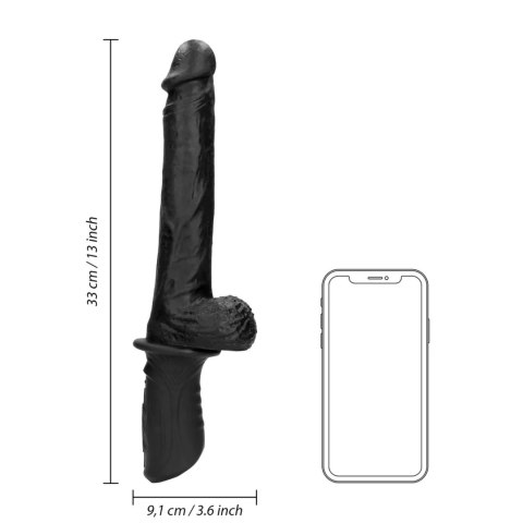 Hand Held Liquid Silicone Vibrating and Thrusting Sex Machine - Black SHOTS Hand Held Liquid Silicone Vibrating and Thrusting Sex Machine - Black SHOTS