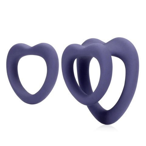 Heart Cockring Set - Violet Storm SHOTS Heart Cockring Set - Violet Storm SHOTS