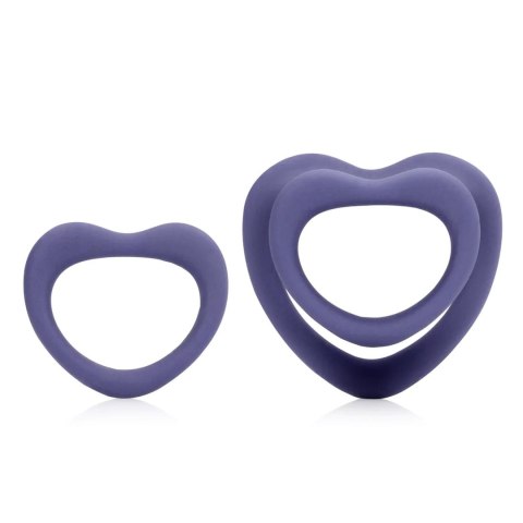 Heart Cockring Set - Violet Storm SHOTS Heart Cockring Set - Violet Storm SHOTS