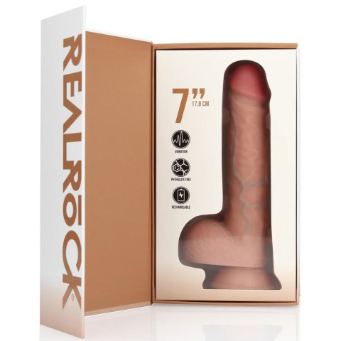 Vibrating Regular Straight Cock with Balls - 7" / 18 cm - Flesh SHOTS Vibrating Regular Straight Cock with Balls - 7" / 18 cm - Flesh SHOTS