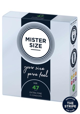 MISTER SIZE 47mm Condoms 3pcs Natural MISTER SIZE