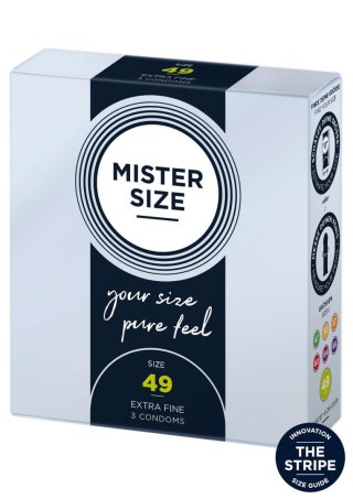 MISTER SIZE 49mm Condoms 3pcs Natural MISTER SIZE
