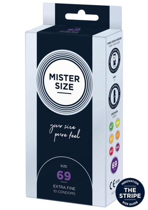 MISTER SIZE 69mm Condoms 10pcs Natural MISTER SIZE MISTER SIZE 69mm Condoms 10pcs Natural MISTER SIZE