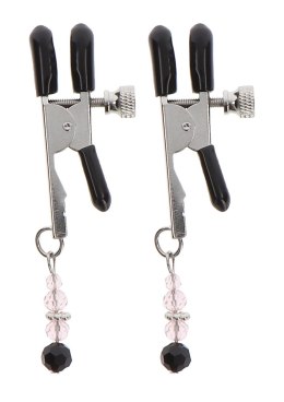 Adjustable Clamps With Beads Silver SCALA