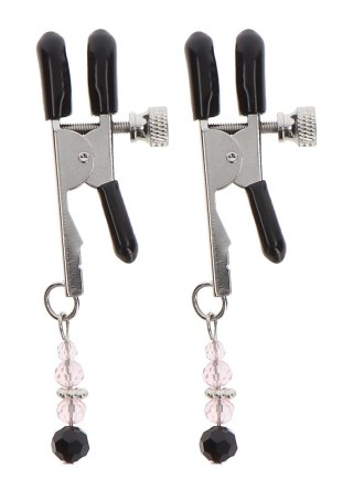 Adjustable Clamps With Beads Silver SCALA