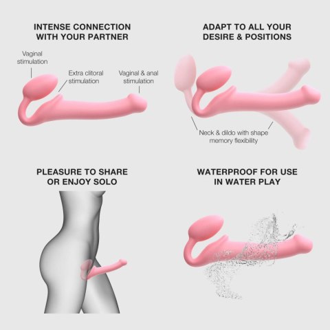 SEMI-REALISTIC BENDABLE STRAP-ON PINK - M DORCELl - Lovely Planet SEMI-REALISTIC BENDABLE STRAP-ON PINK - M DORCELl - Lovely Planet